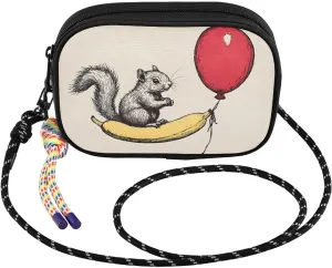 Squirrel Banana Red Balloon Crossbody Bag for Women Cell Phone Purses Women's Small Shoulder Handbags Wallet Purse with Strap