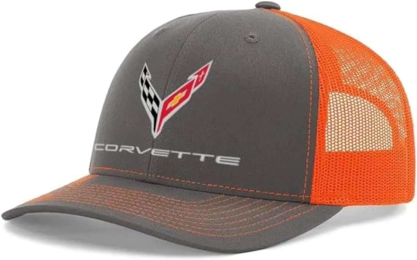 SR1 Performance C8 Corvette Snapback Hat - Chevy Structured Mesh Back Cap