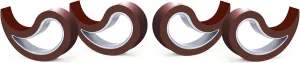 Stoppy Door and Window Stopper, Multi-Functional Wedge, Convenient Door Hook, Window Clamp, Keep Doors and Windows Open with Ease, Home and Office Accessory, (Brown, 4 Pack)