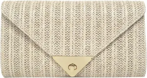 Straw Clutch Purse for Women Envelope Evening Bag Summer Beach Satchel Purse Woven Crossbody Bag for Travel Party