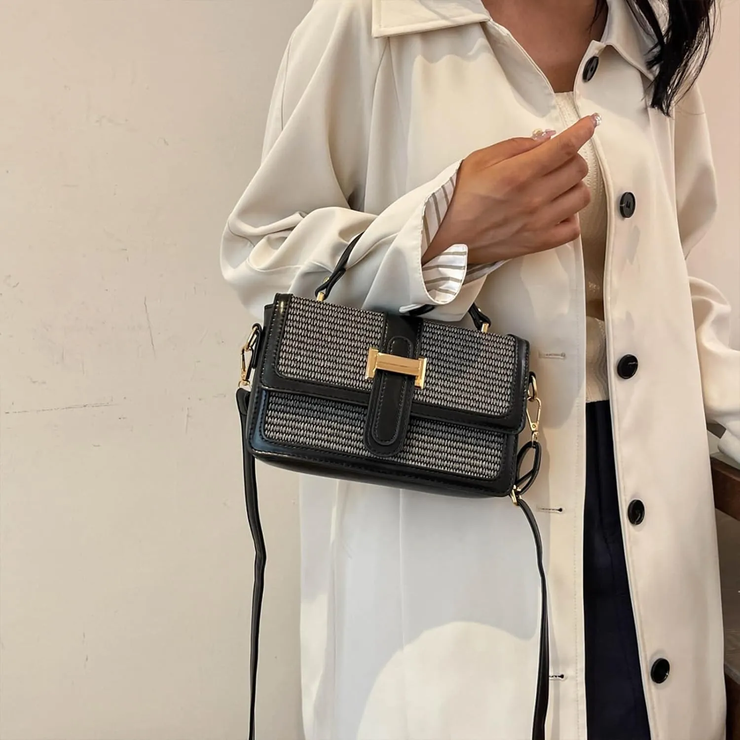 Straw Crossbody Bags for Women Summer Straw Clutch Bag Woven Beach Purse Vacation Handbags