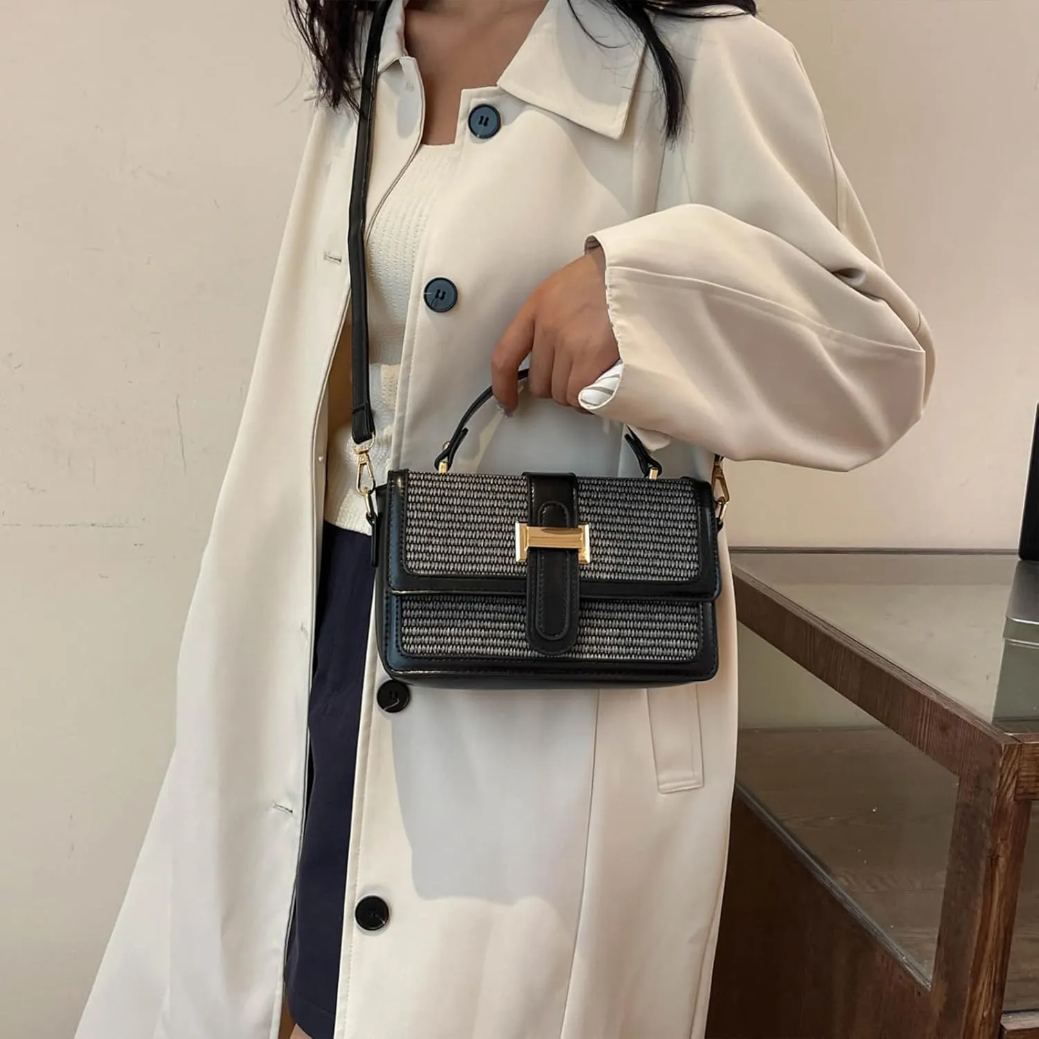 Straw Crossbody Bags for Women Summer Straw Clutch Bag Woven Beach Purse Vacation Handbags