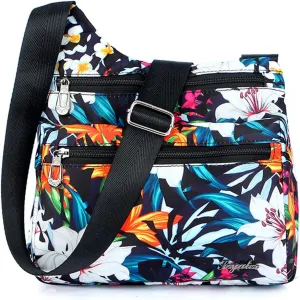 STUOYE Nylon Multi-Pocket Crossbody Purse Bags for Women Travel Shoulder Bag