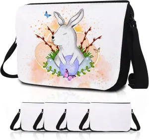 Sublimation Blanks Crossbody Bag,Sublimation Messenger Bag Removable Transfer Design With Adjustable Shoulder Strap