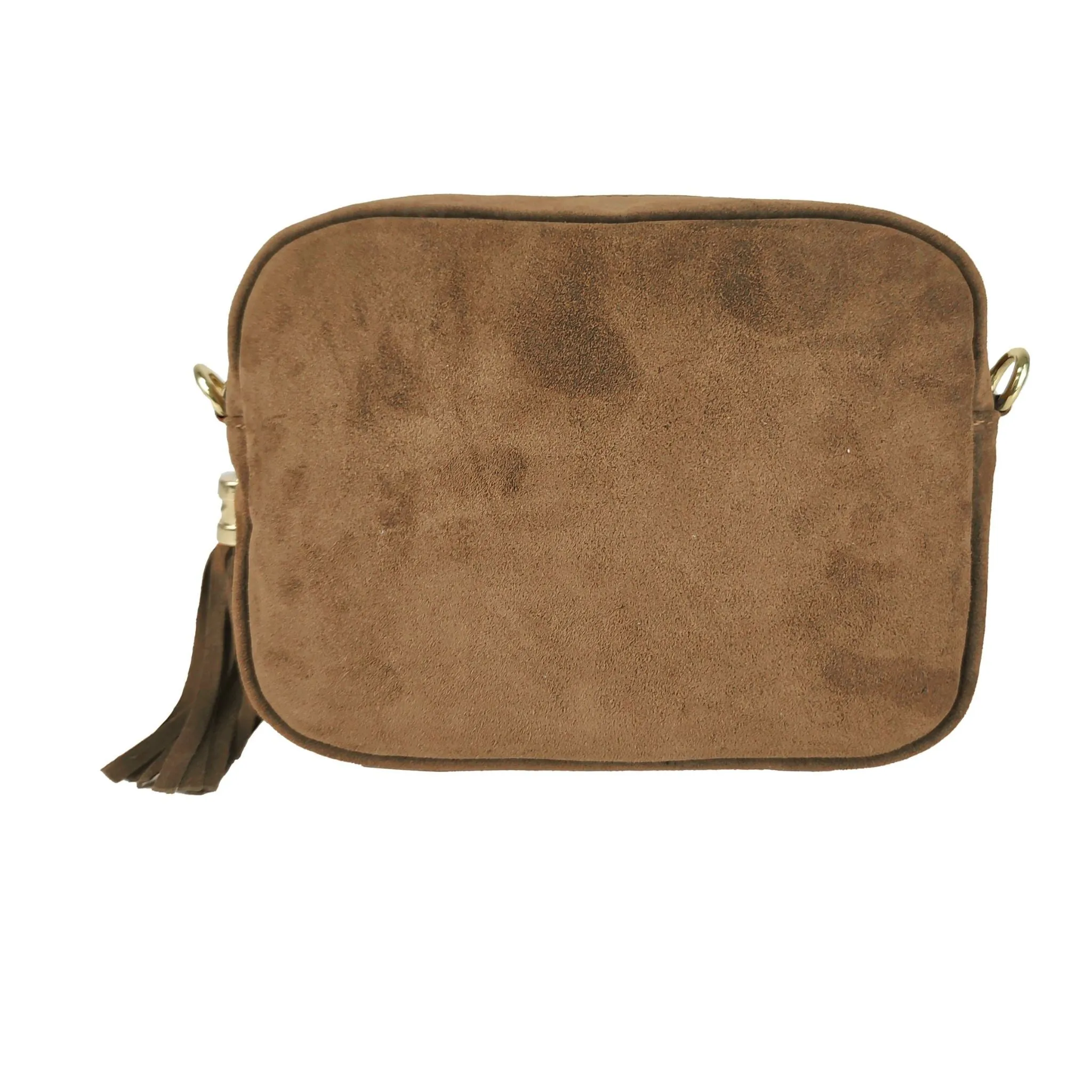 Suede Camera Crossbody Bag