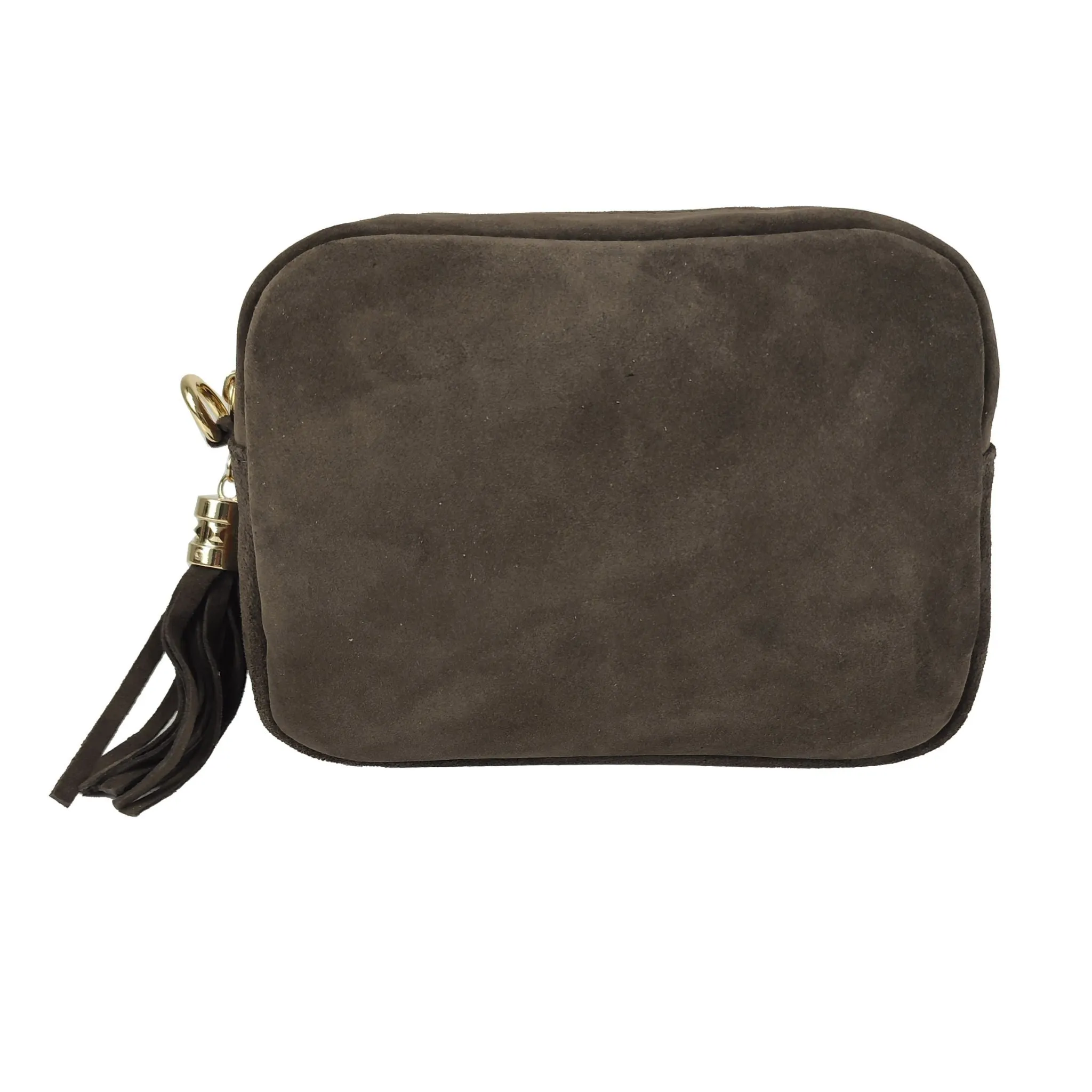 Suede Camera Crossbody Bag