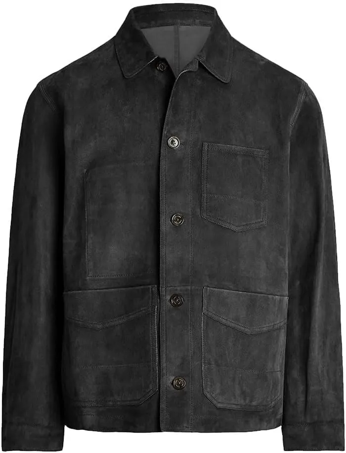 Suede Leather Jacket Men – Real Lambskin Suede Casual Leather Jackets For Men - Mens Suede Jacket