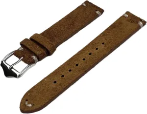 Suede Leather Watch Straps Quick Release Spring Bar Vintage Watchbands