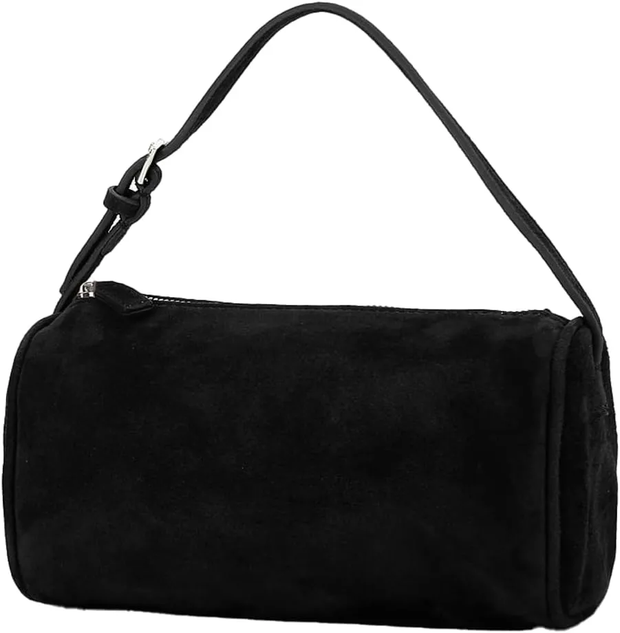 Suede Tote Bag for Women Leather Retro Purses Crossbody Shoulder Bag Trendy Top Handle Tote Handbag Satchel 90S Bag Purse