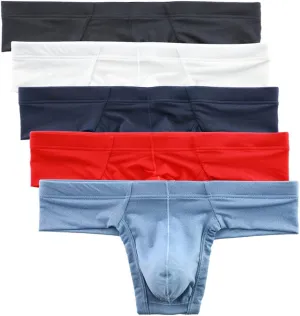 Summer Code Mens Underwear Briefs Soft Breathable Underpants Low Rise Trunks Pack