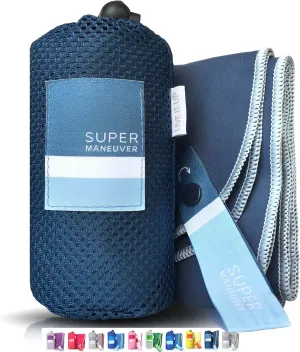 Super Towel for Sports, Travel & Beach - Lightweight, Compact, Absorbent, Quick-Dry, Soft Microfiber Suede - For the pool, bath, gym, yoga, hiking, camping & outdoors (Navy, XL (60x32"))