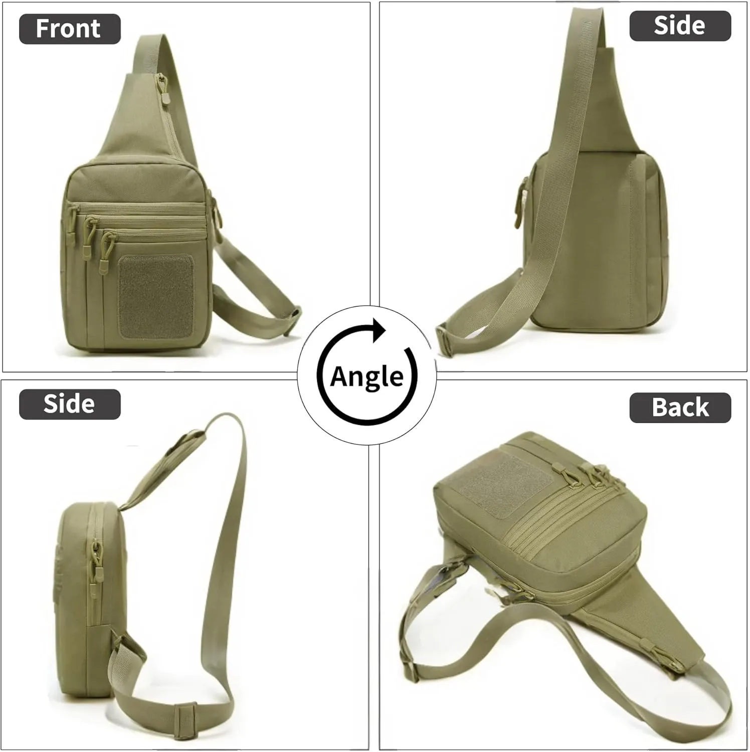 Tactical Sling Bag Tactical Gun Sling Bag EDC Bag Cross Body Sling Backpack for Pistol Chest Shoulder Bag for Handgun
