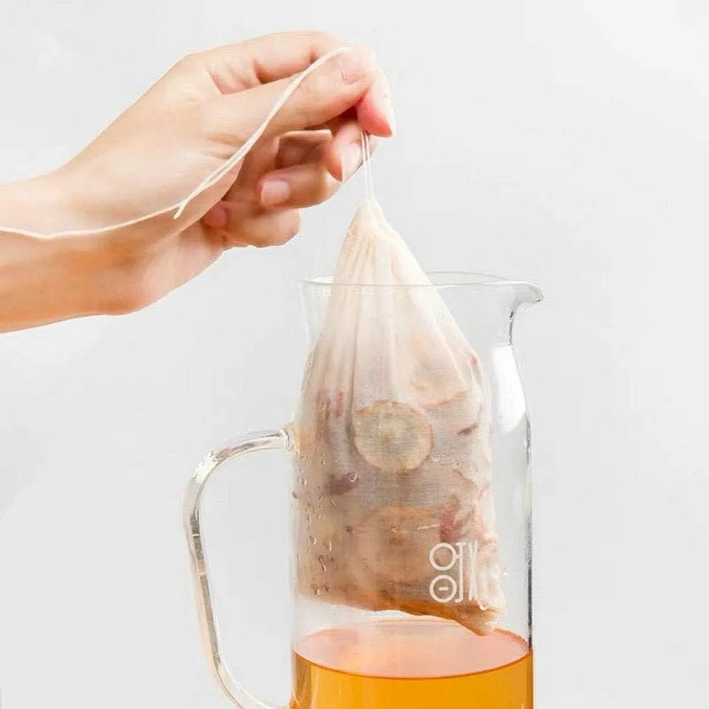 TamBee 100Pcs 5.9" x 7.87" Disposable Drawstring Tea infusers Tea Filter Bags for Loose Tea Herbs Spice Bags for Brew Tea Cold Brew Coffee（ 5.9" x 7.87" /15 x 20cm） (100)