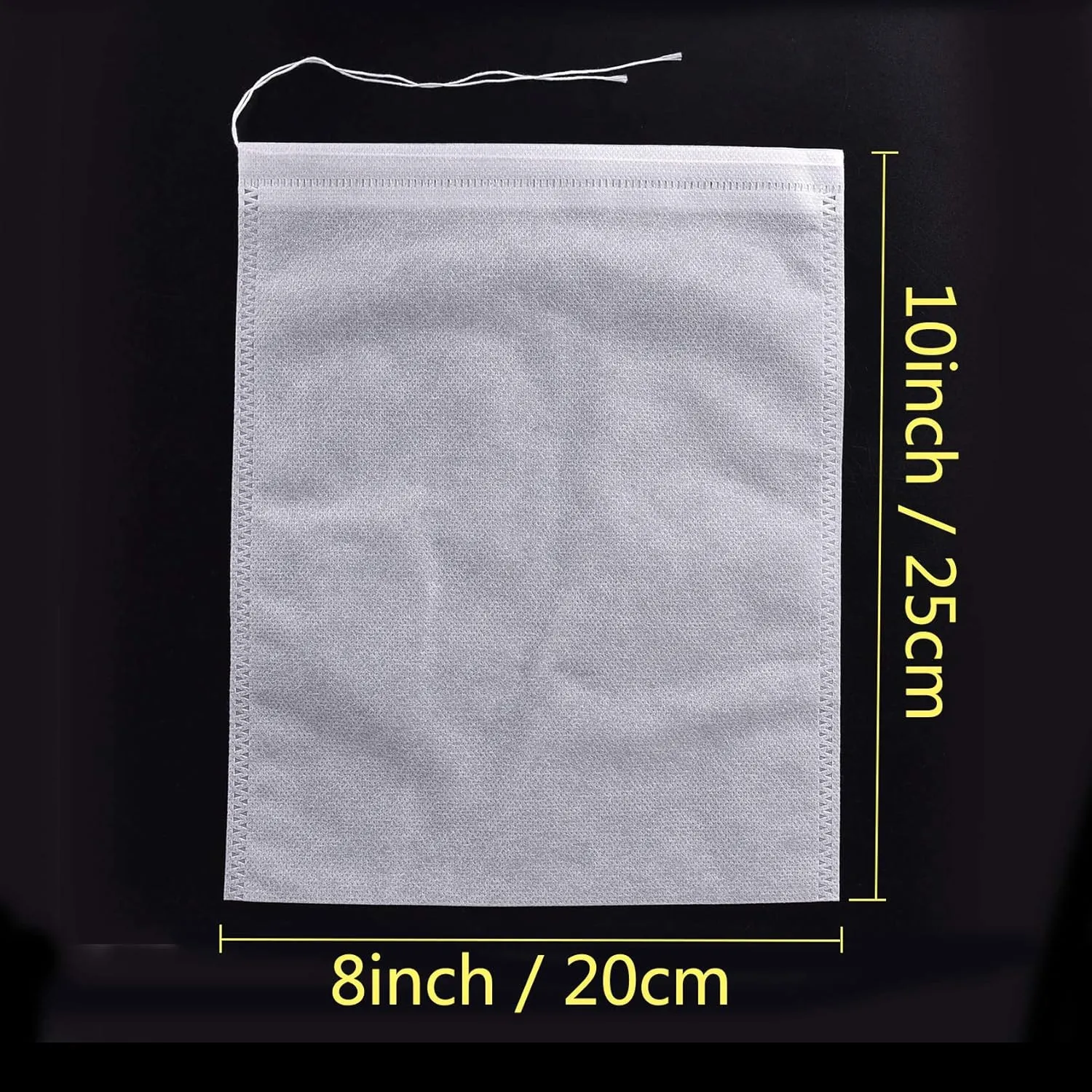 TamBee 8" x 10" Tea Bags Disposable Bag Reusable Tea Bags for Loose Tea Empty Drawstring Seal String Bag 100 Pcs