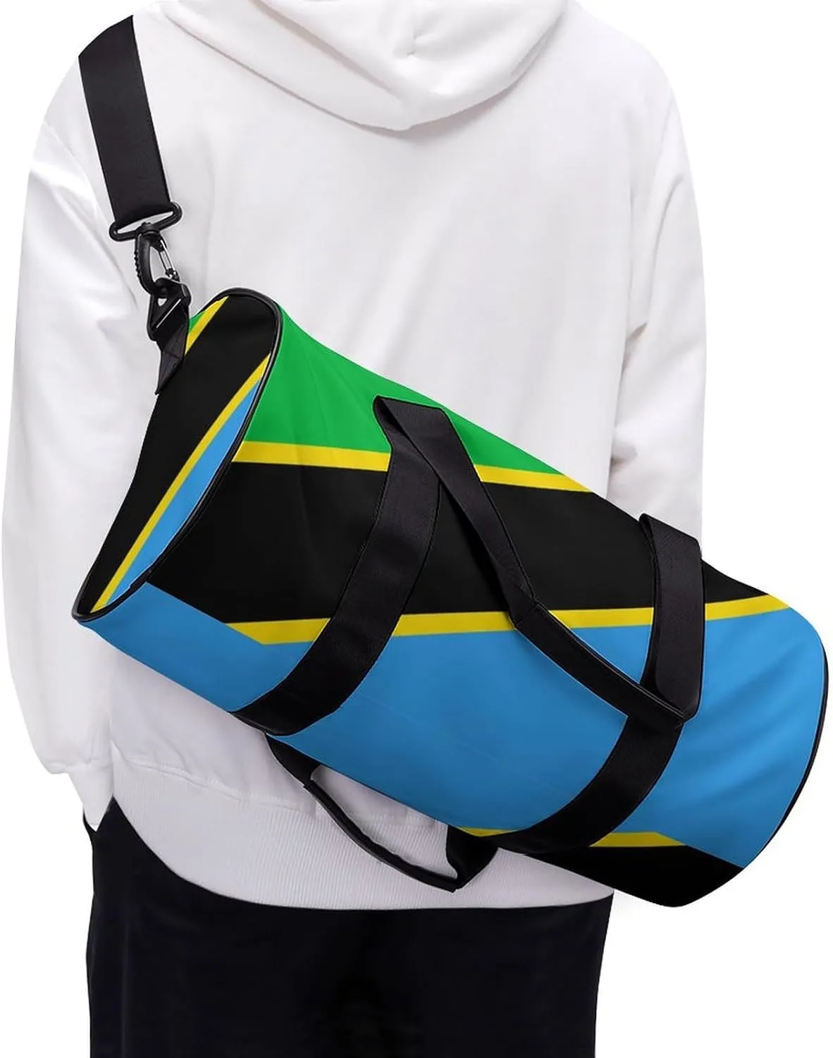 Tanzania Flag Waterproof Gym Bag with Shoe Compartment Sports Duffel Travel Weekender