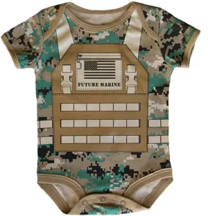 TC U.S.M.C. Future Marine Flak Jacket Baby Bodysuit (0-3 Months)