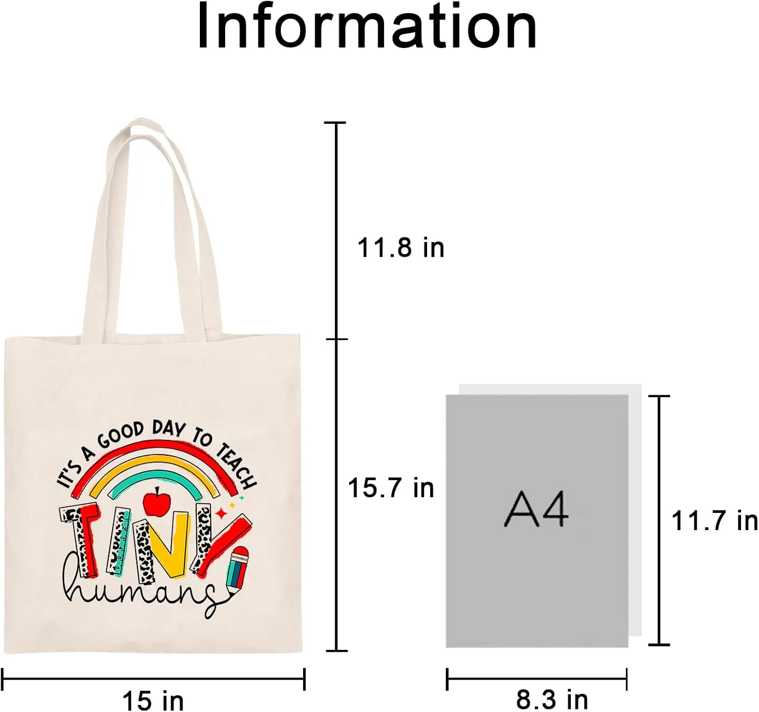Teacher Appreciation Gifts School Canvas Tote Bags Aesthetic Travel Beach Bag Summer Reusable Grocery Shopping Bag