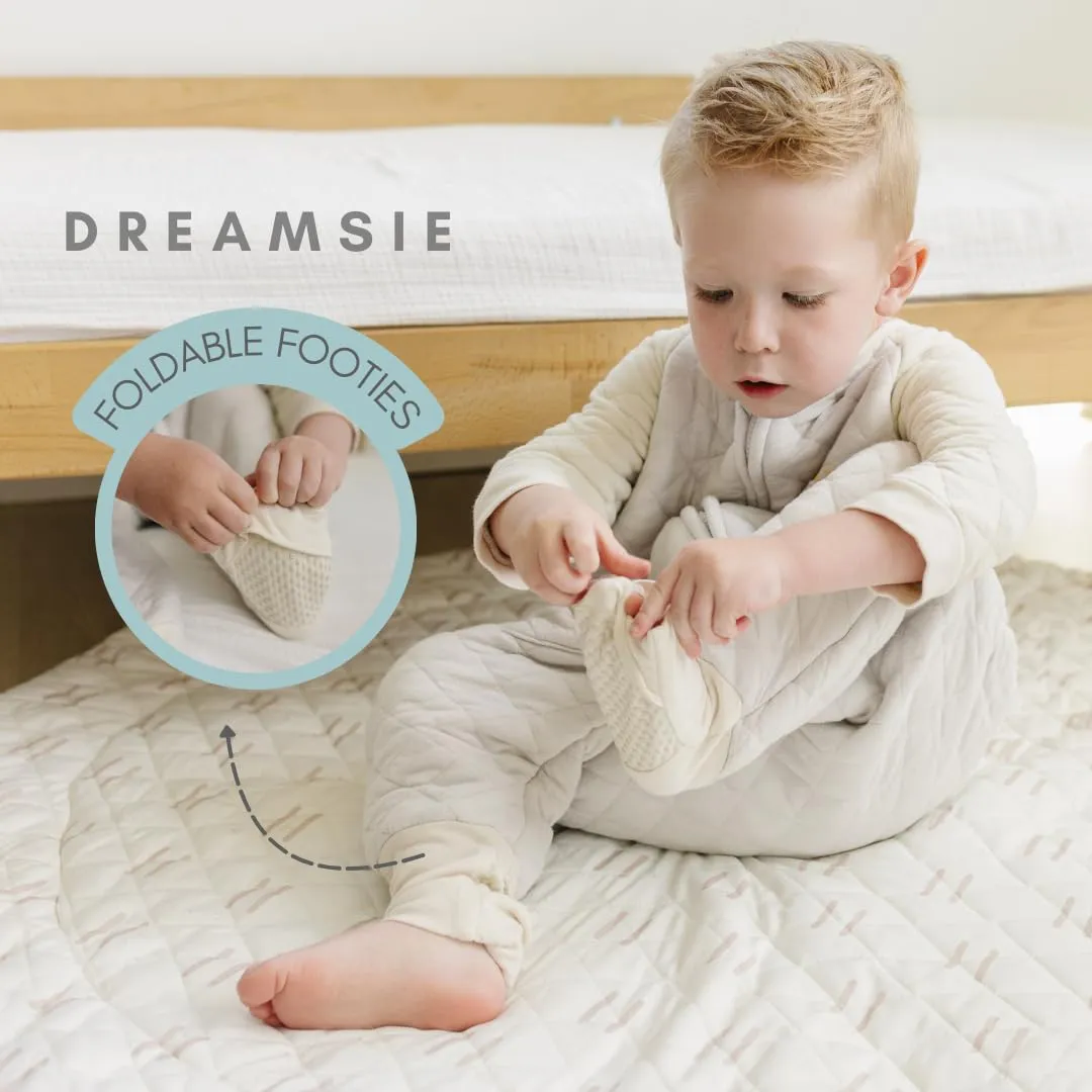Tealbee Dreamsie: Toddler Sleep Sack with Long Sleeves and Footies 2T-3T - 1.2 TOG All Season Baby Wearable Blanket for Walkers - Rayon made from Bamboo, Organic Cotton Sleep Bag Feet Cover - Sunshine