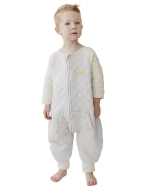 Tealbee Dreamsie: Toddler Sleep Sack with Long Sleeves and Footies 2T-3T - 1.2 TOG All Season Baby Wearable Blanket for Walkers - Rayon made from Bamboo, Organic Cotton Sleep Bag Feet Cover - Sunshine