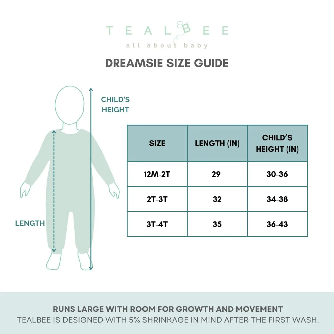 Tealbee Dreamsie: Toddler Sleep Sack with Long Sleeves and Footies 2T-3T - 1.2 TOG All Season Baby Wearable Blanket for Walkers - Rayon made from Bamboo, Organic Cotton Sleep Bag Feet Cover - Sunshine