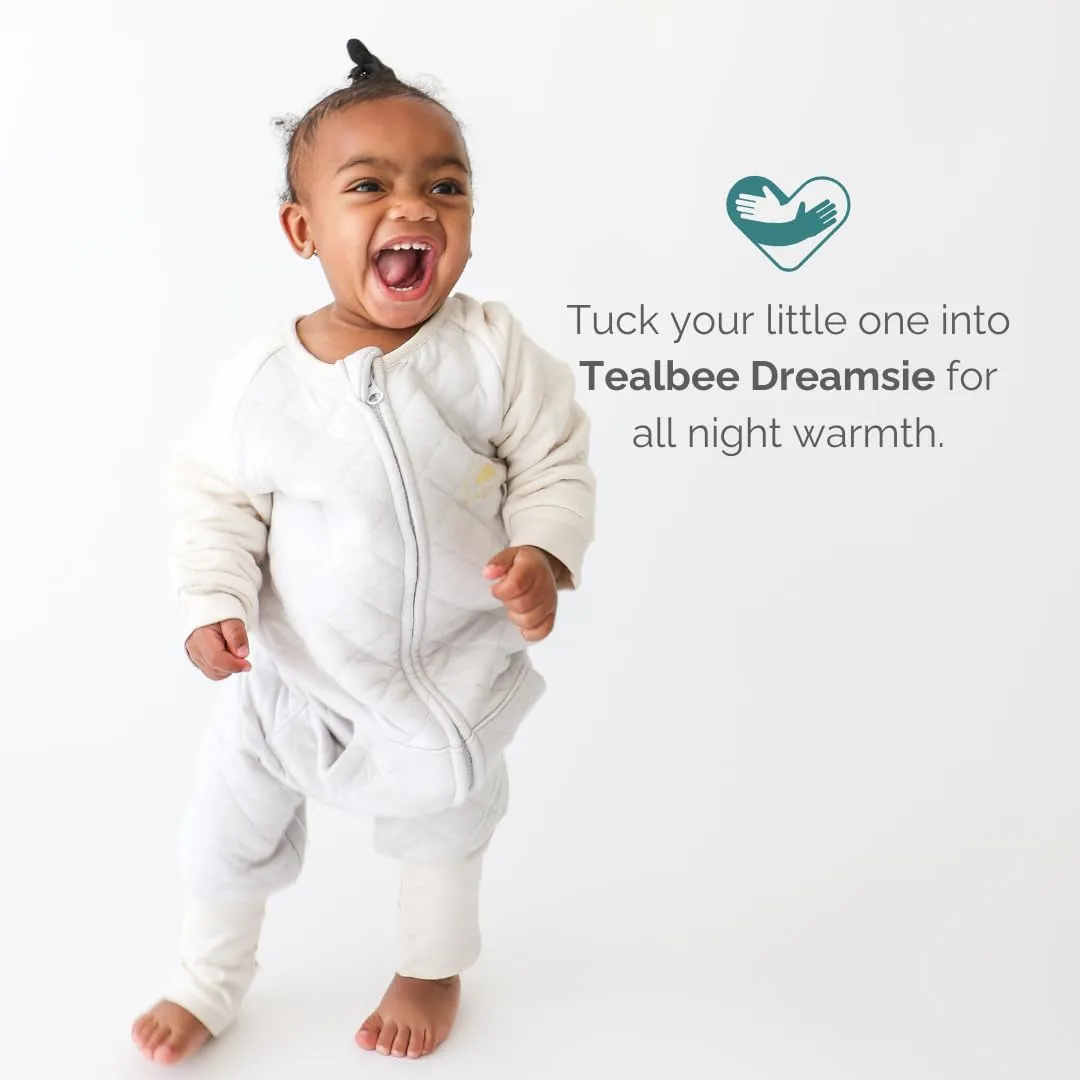Tealbee Dreamsie: Toddler Sleep Sack with Long Sleeves and Footies 2T-3T - 1.2 TOG All Season Baby Wearable Blanket for Walkers - Rayon made from Bamboo, Organic Cotton Sleep Bag Feet Cover - Sunshine