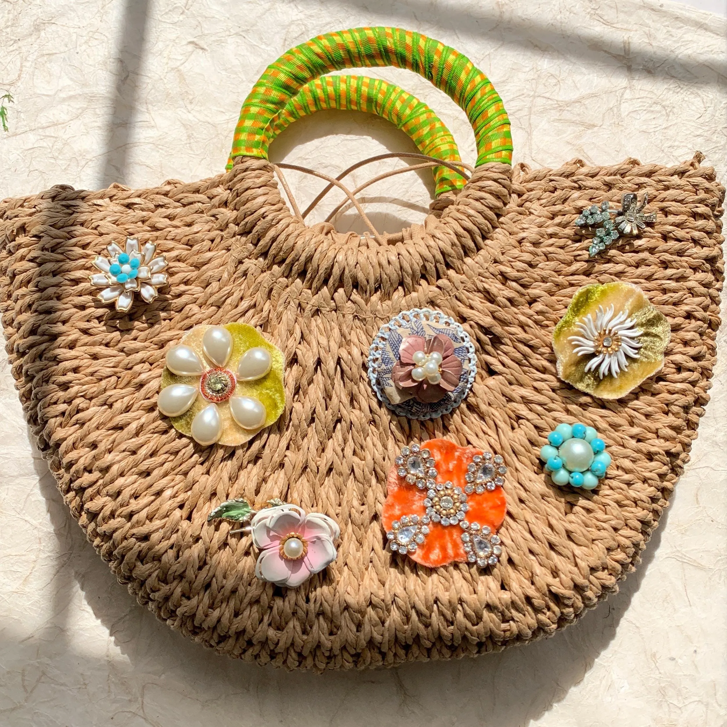 The Chloe Straw Tote Bag - One-of-a-Kind