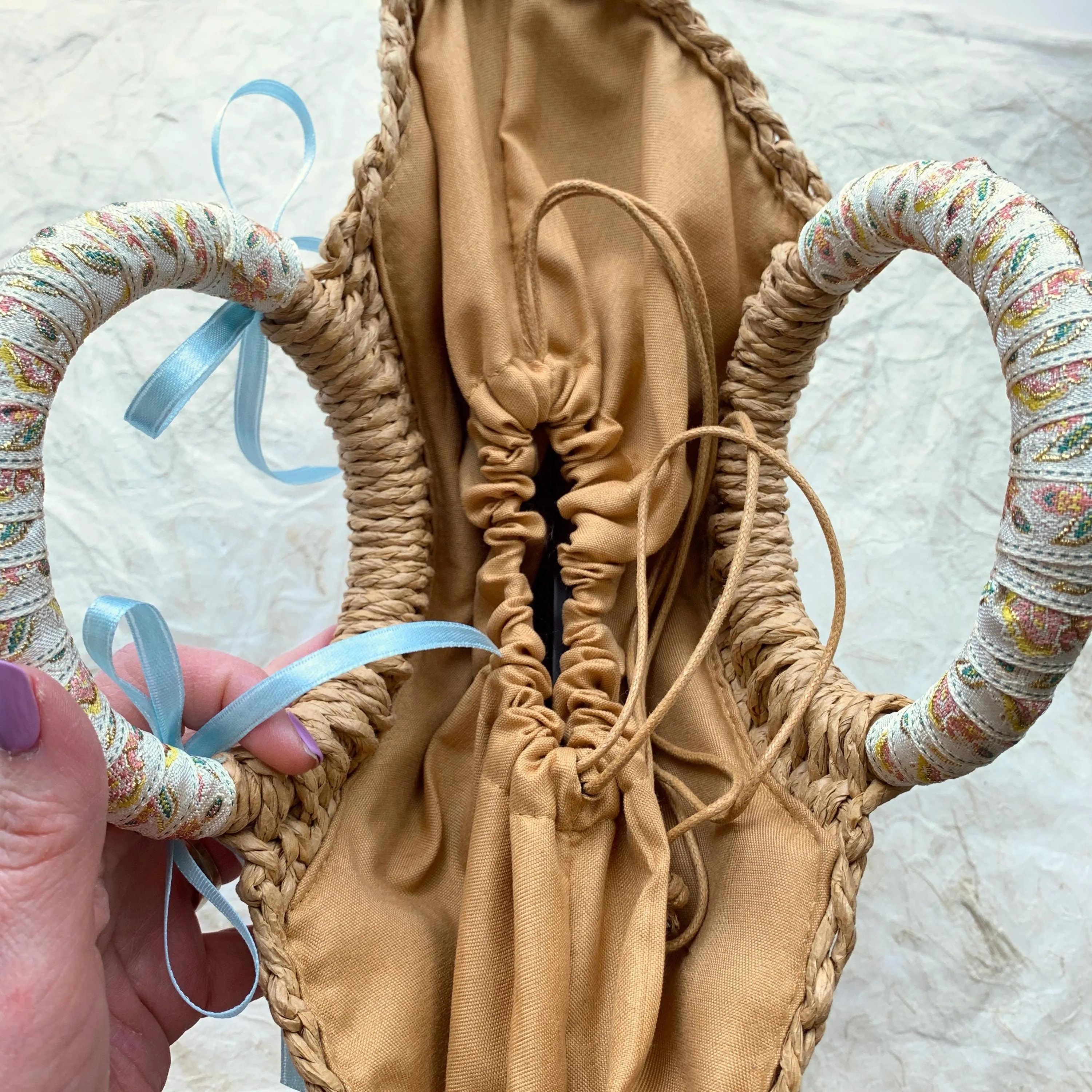 The Margot Half Moon Straw Handbag - One-of-a-Kind