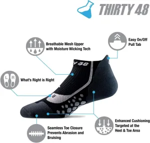 Thirty48 Compression Low Cut Running Socks for Men and Women | 15-20mmHg Compression