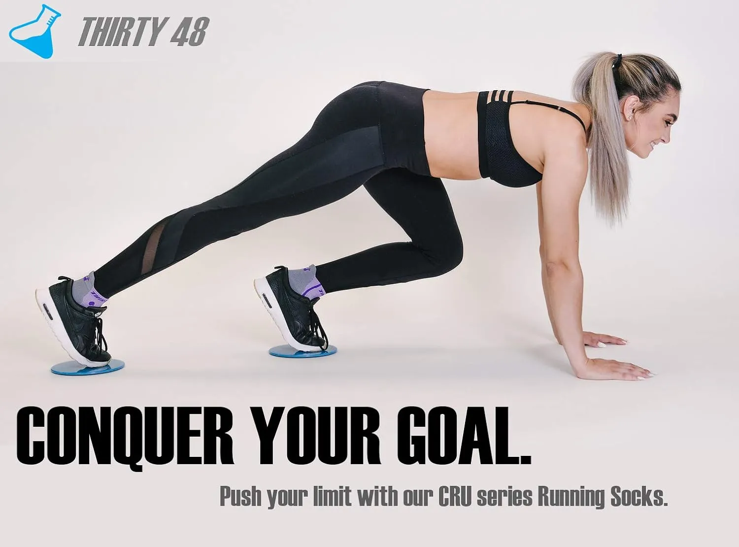 Thirty48 Compression Low Cut Running Socks for Men and Women | 15-20mmHg Compression