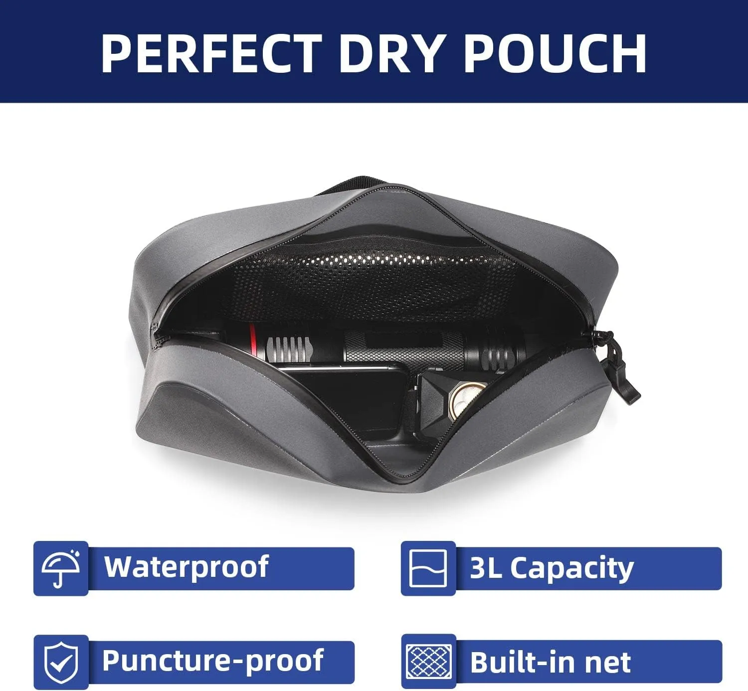 THURSO SURF Waterproof Fanny Pack Dry Bag Floating Waterproof Pouch Bag Adjustable Waist Strap Keep Your Phone and Valuables Safe/Dry SUP Accessories for Kayaking Paddle Board Snorkeling Boating