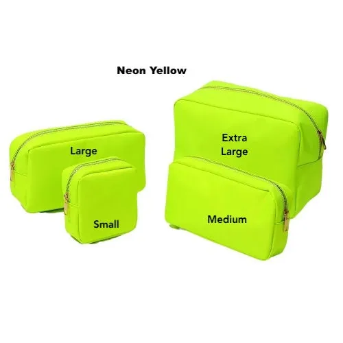 Tie Dye Summer Nylon Cosmetic Bag DIY Customizable With Glitter Varsity Makeup Bag