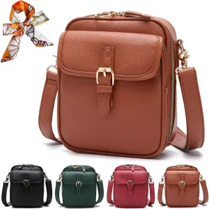 Tojoyride Crossbody Bag, Urvashi Crossbody Bag with 10 Card Slots, Vintage Anti Theft Crossbody Purse with Built in Wallet