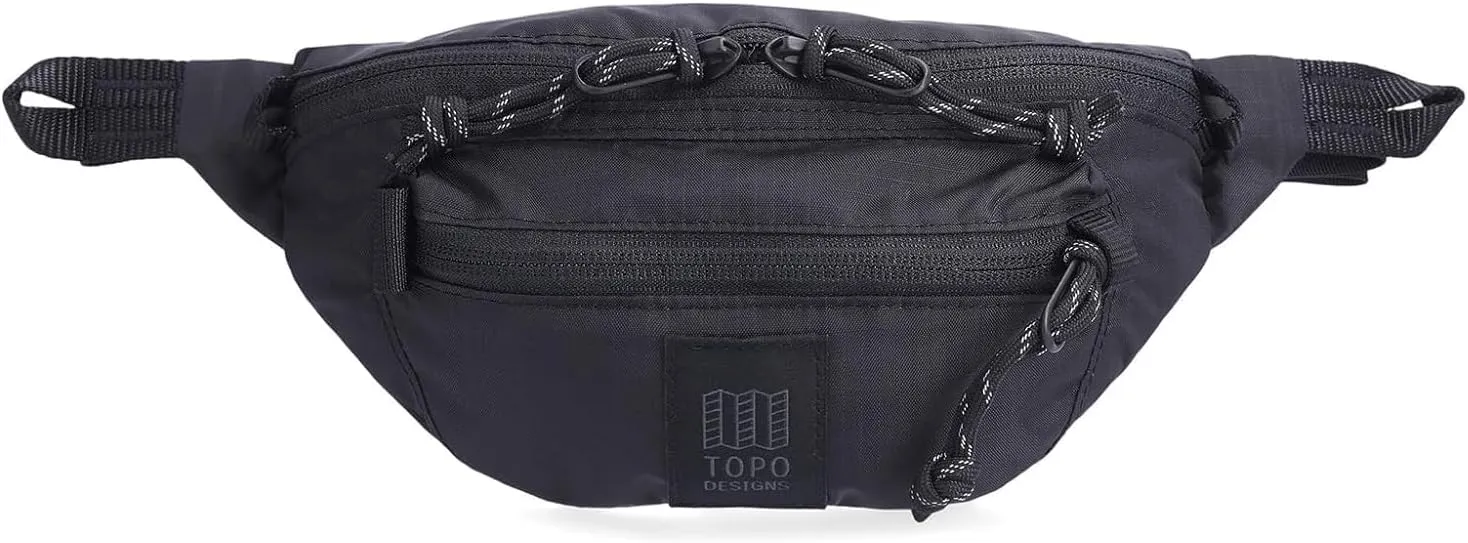 Topo Designs Mountain Waist Pack, Hip Bag, 100% Recycled Nylon Construction, 2L capacity, YKK Zips