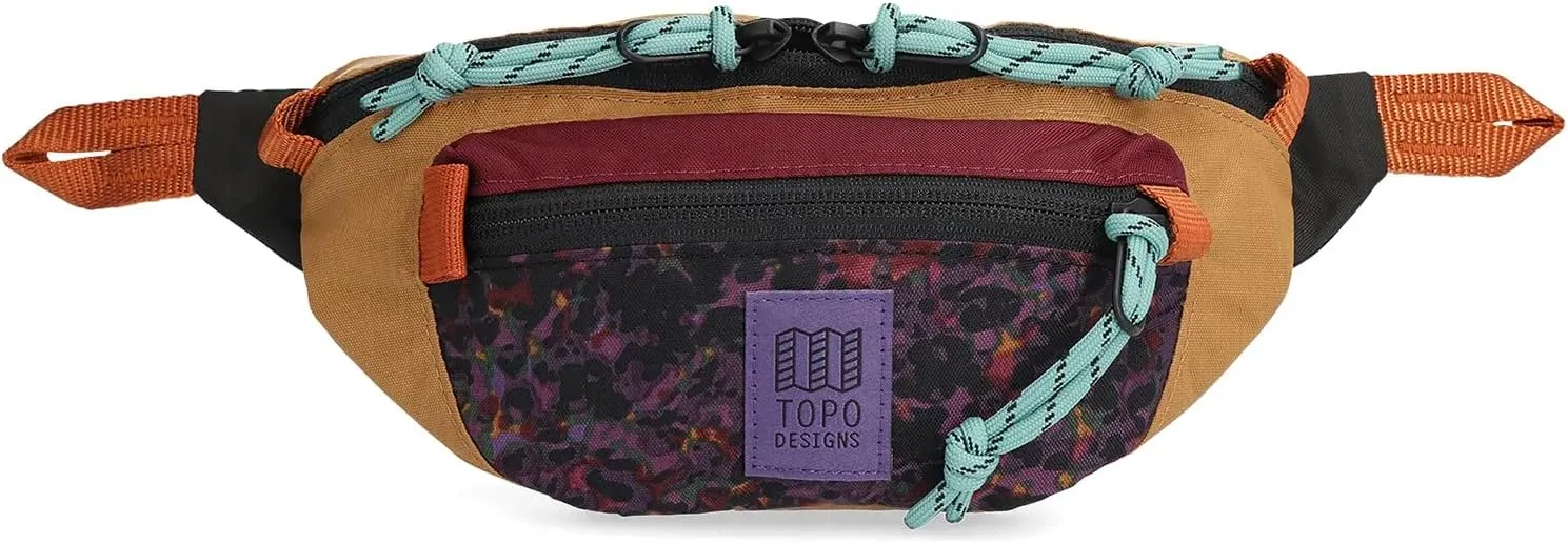 Topo Designs Mountain Waist Pack, Hip Bag, 100% Recycled Nylon Construction, 2L capacity, YKK Zips