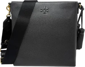 Tory Burch Women's 15630 Thea Swingpack Pebbled Leather Crossbody Shoulder Bag, (Black)