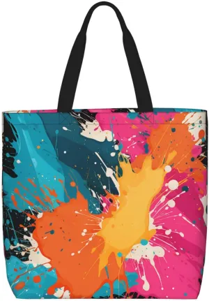 Tote Bag Large Capacity Grocery Bag With Zipper Complex geometric designs Shopping Bag Shoulder Bag for Women