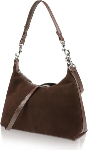 Tote Shoulder Bags for Women, Suede Forsted Cowhide Tote Crossbody Purses with 2 Removable Shoulder Straps