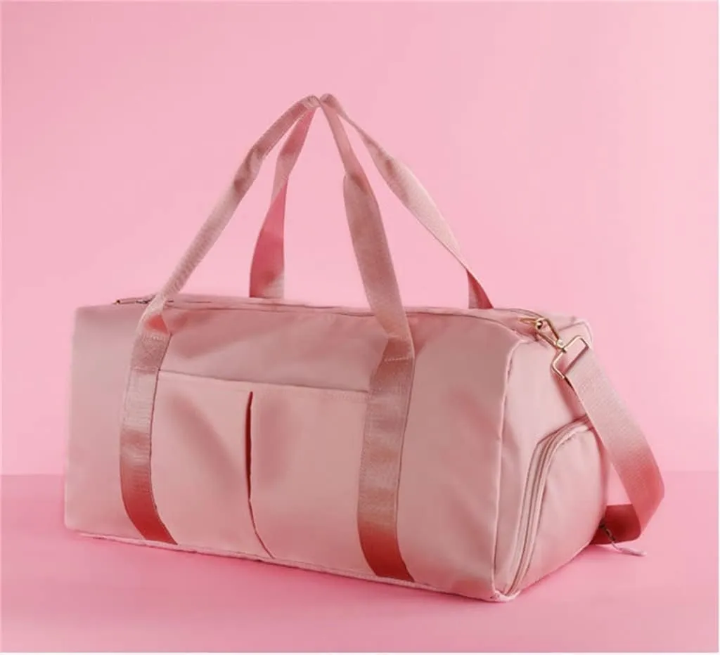 Travel Handbag Outdoor Waterproof Nylon Sports Gym Bags Men Women Training Fitness Yoga Mat Sport Bag(D)