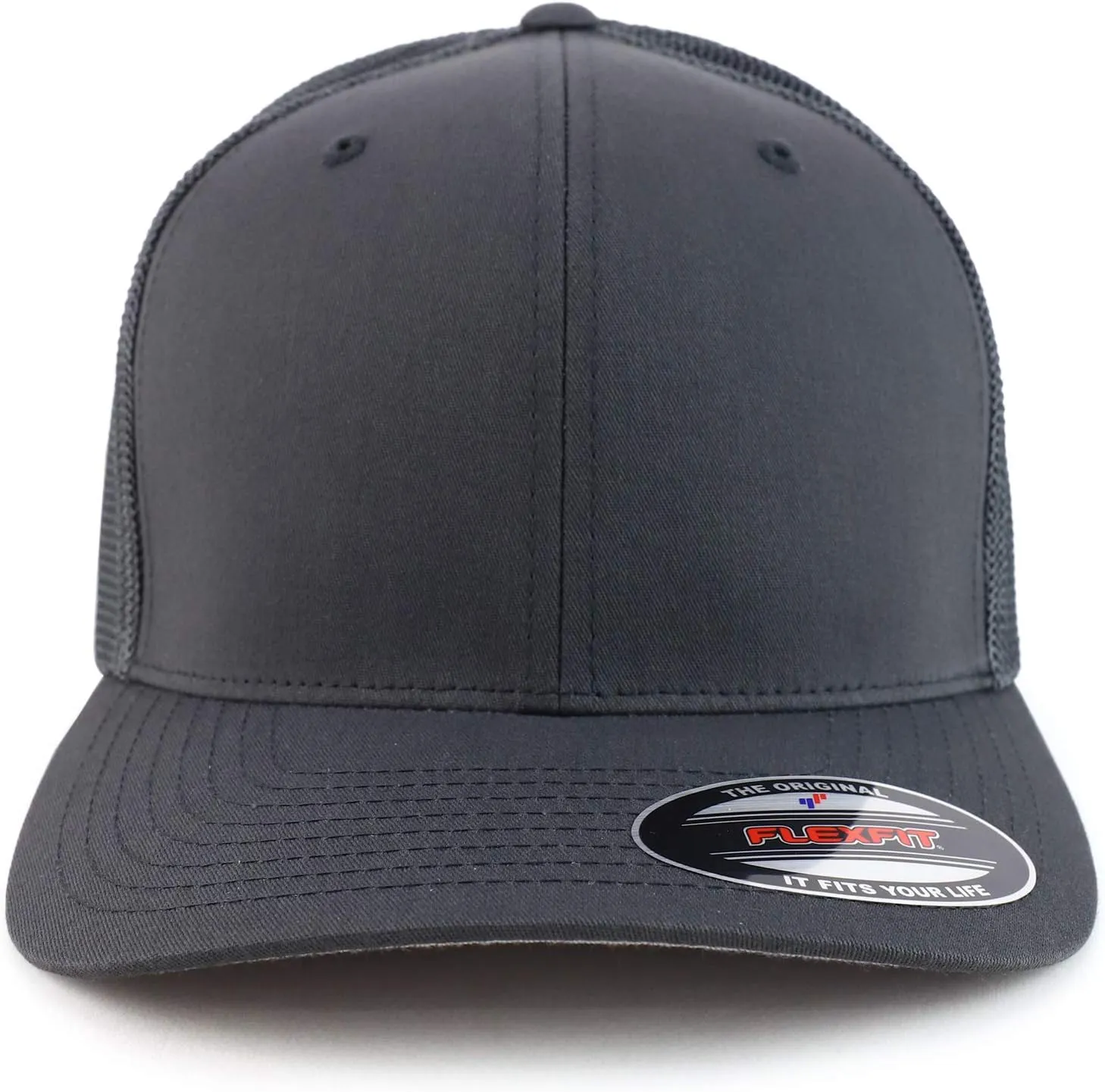 Trendy Apparel Shop 2XL Structured Flex Fitted Trucker Flexfit Baseball Cap