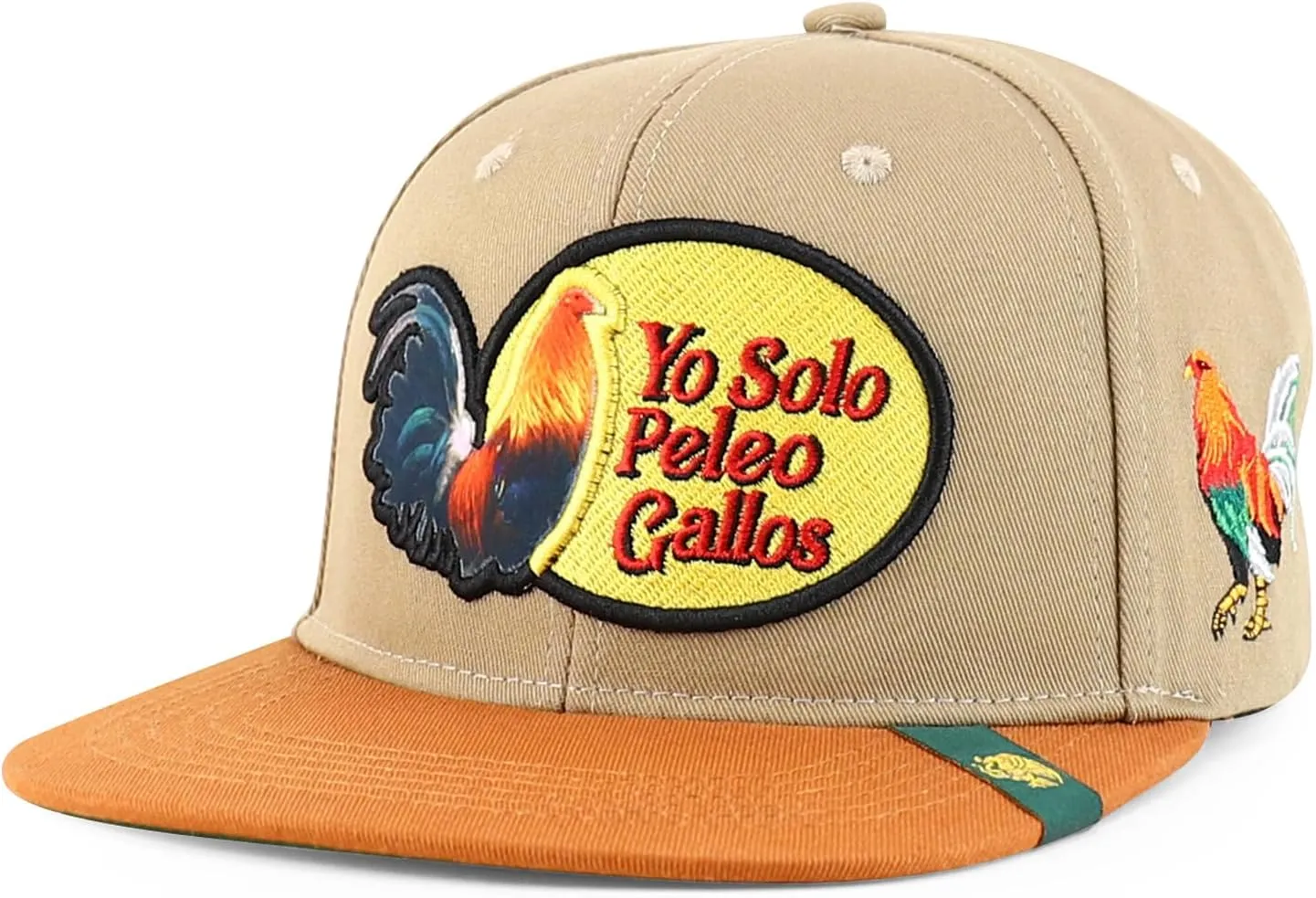 Trendy Apparel Shop Rooster 3D Embroidered Structured 6 Panel Flatbill Snapback Cap