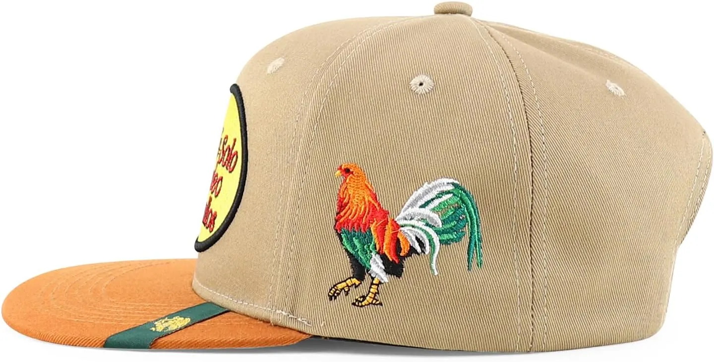 Trendy Apparel Shop Rooster 3D Embroidered Structured 6 Panel Flatbill Snapback Cap