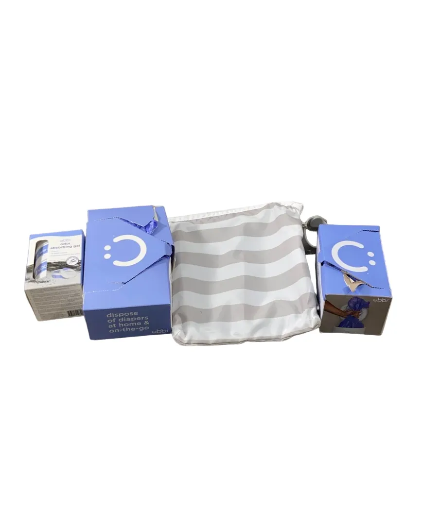 Ubbi Diaper Pail Value Gift Set, Matte White