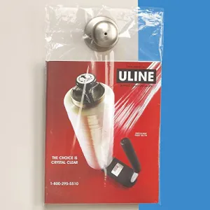 Uline 9" x 14" 1.5 mil Clear Doorknob Bags, Box of 1,000, Literature Drop Bags (S-2177C)