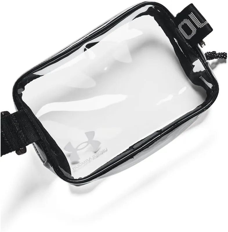 Under Armour Unisex-Adult Loudon Clear Crossbody Waist Bag, (960) Clear/Black/White, One Size Fits Most