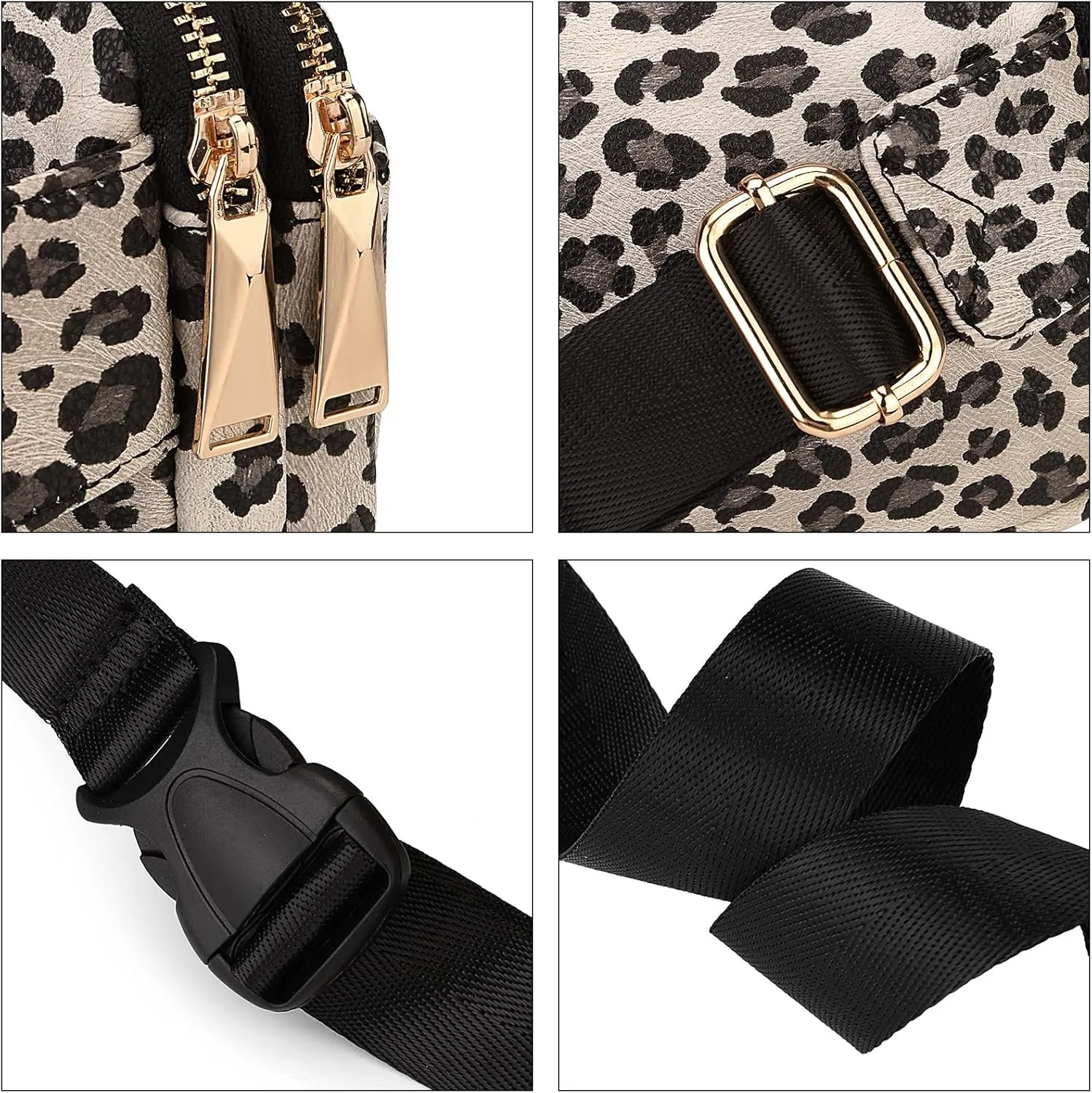 Uromee Fanny Packs for Women Crossbody Belt Bag Nylon Fashion Mini Waist Bag Everywhere Travel Hiking Running Adjustable Strap