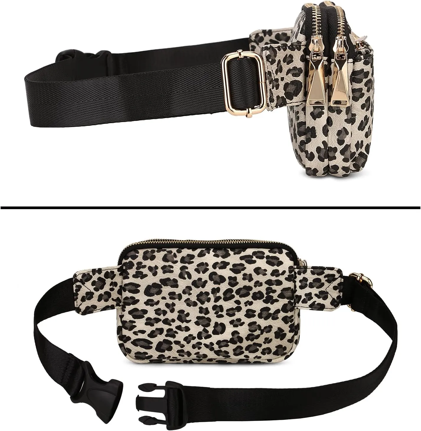 Uromee Fanny Packs for Women Crossbody Belt Bag Nylon Fashion Mini Waist Bag Everywhere Travel Hiking Running Adjustable Strap
