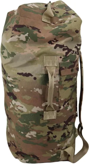 US Army GI Genuine Military Issue Duffle Bag, Cordura Nylon, 2 Carrying Straps, Backpack Sea Bag Bug out Bag, OCP Scorpion