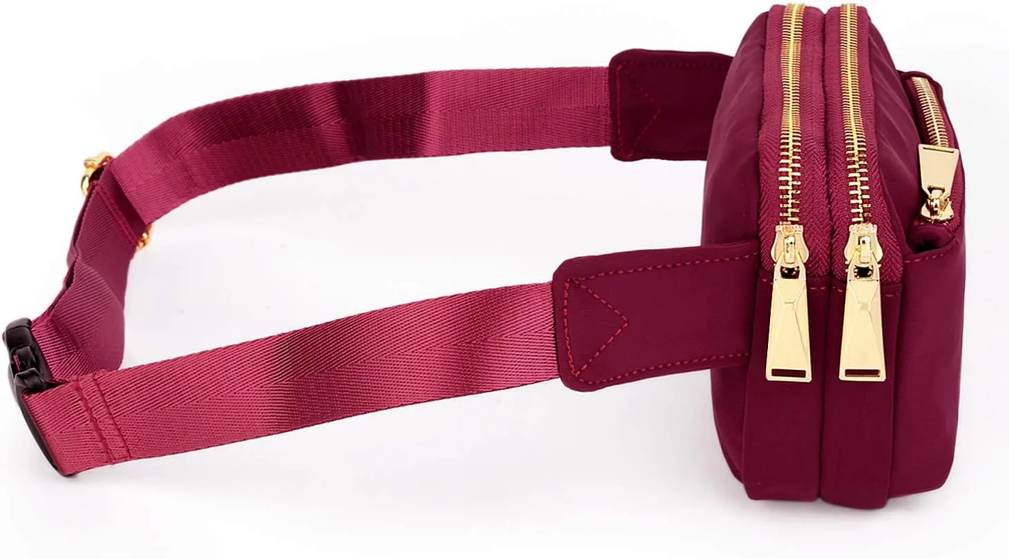 UTO Fanny Pack for Women Crossbody Trendy Fashion Belt Purse Chest Waist Hip Bumbag for Outdoor Shopping Travel Hiking