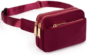UTO Fanny Pack for Women Crossbody Trendy Fashion Belt Purse Chest Waist Hip Bumbag for Outdoor Shopping Travel Hiking