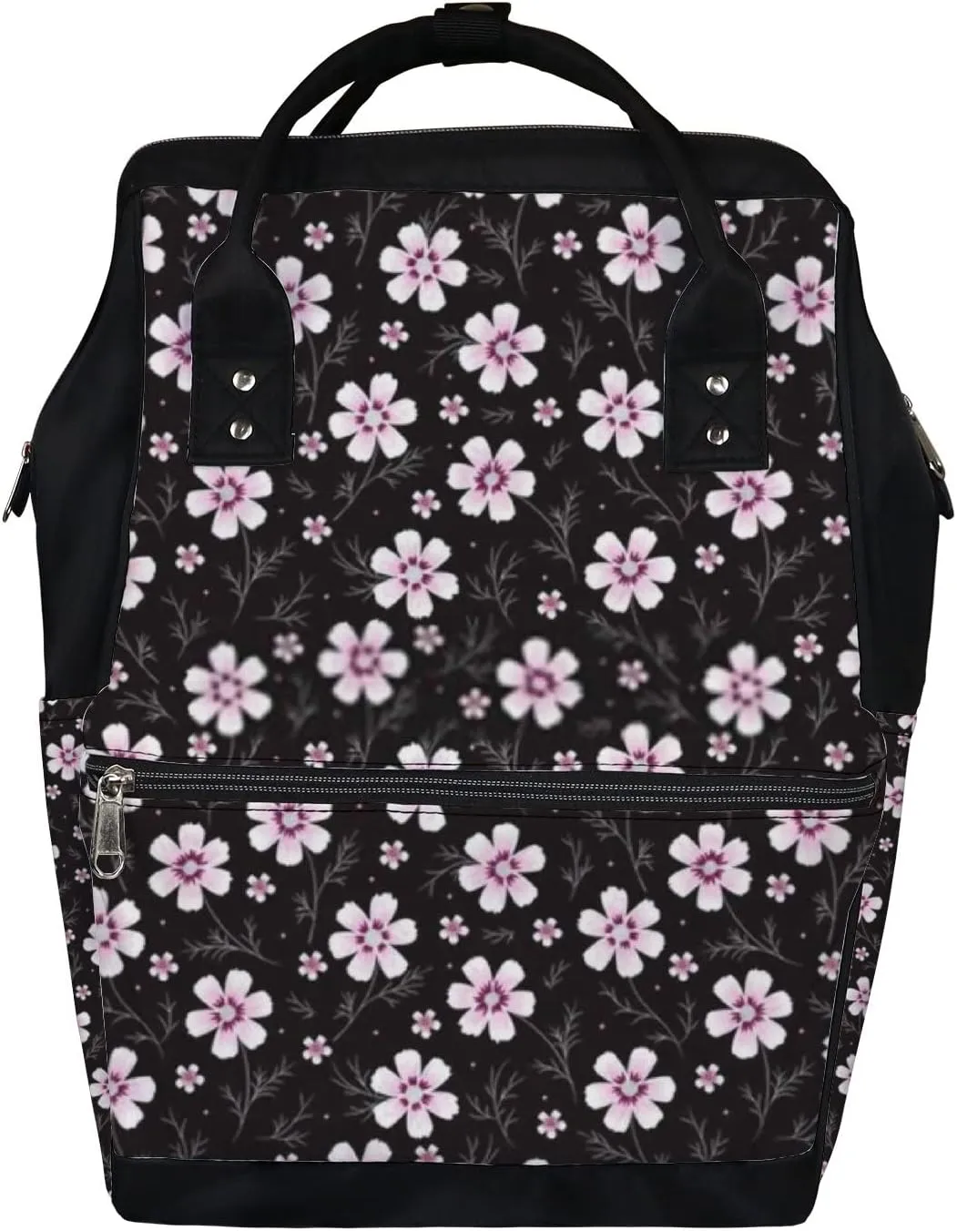 Vantaso Diaper Bag Mommy Backpack Travel Large Capacity Cosmos Flower Multifunction Shoulder Nappy Bag Tote Bag for Woman Man